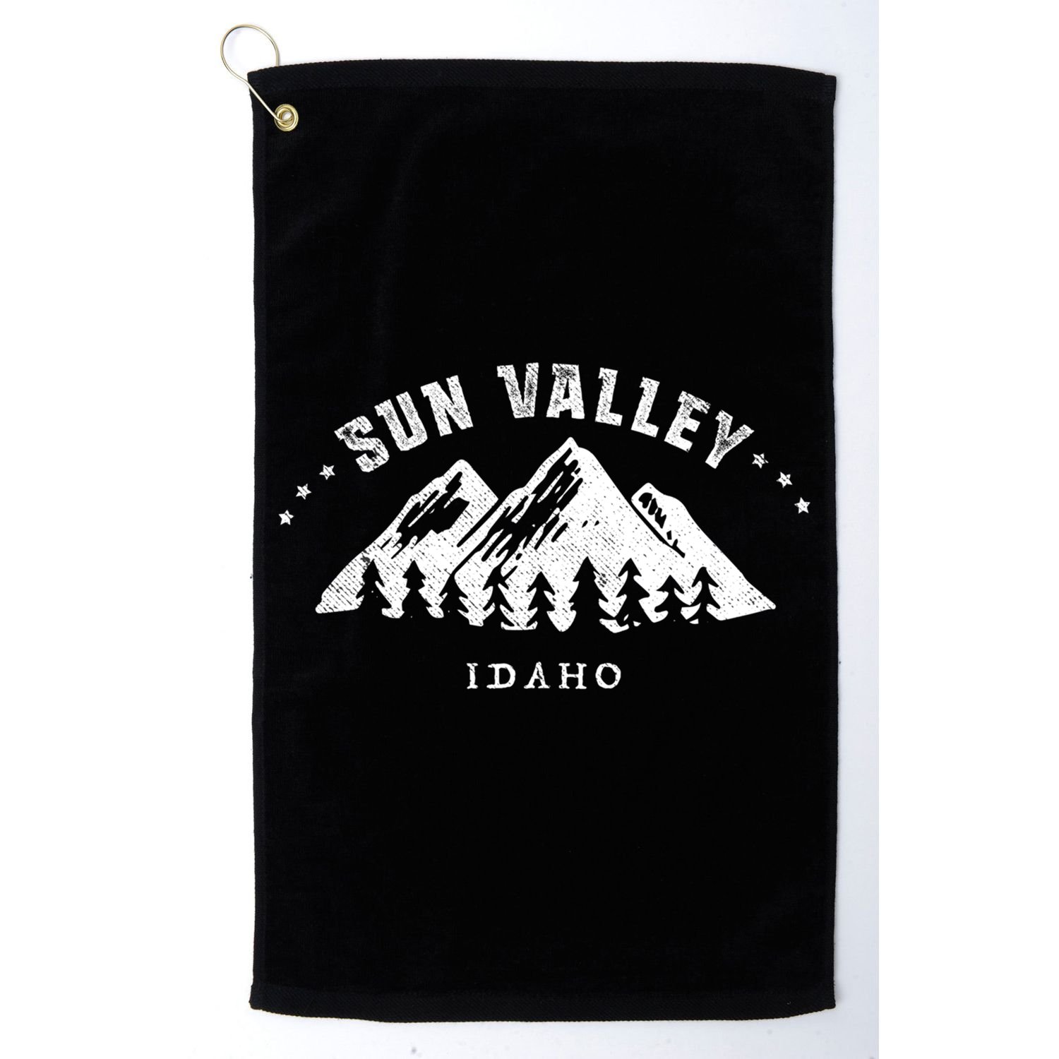 Sun Valley Idaho Outdoors Adventure Mountain Graphic Gift Golf Towel