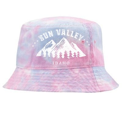 Sun Valley Idaho Outdoors Adventure Mountain Graphic Gift Tie-Dyed Bucket Hat