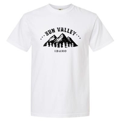 Sun Valley Idaho Outdoors Adventure Mountain Graphic Gift Garment-Dyed Heavyweight T-Shirt