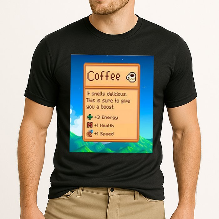 Stardew Valley Inspired Coffee Cooling Performance Crew T-Shirt