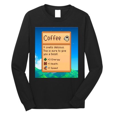 Stardew Valley Inspired Coffee Long Sleeve Shirt