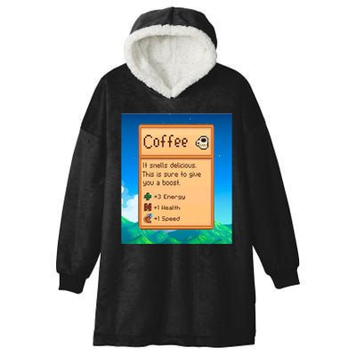 Stardew Valley Inspired Coffee Hooded Wearable Blanket