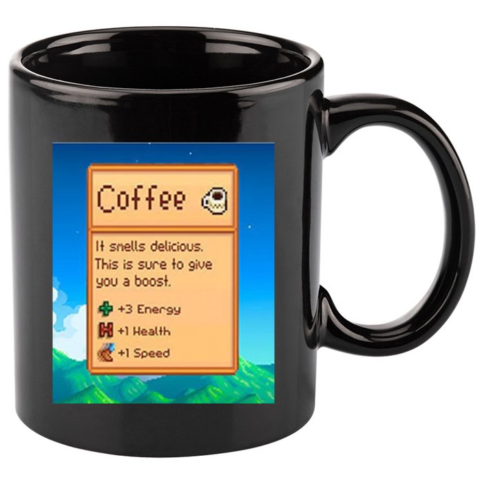 Stardew Valley Inspired Coffee 11oz C Handle Ceramic Mug