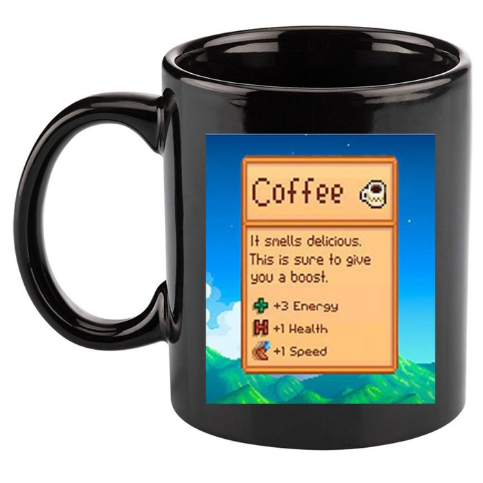 Stardew Valley Inspired Coffee 11oz C Handle Ceramic Mug