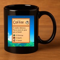 Stardew Valley Inspired Coffee 11oz C Handle Ceramic Mug