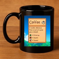 Stardew Valley Inspired Coffee 11oz C Handle Ceramic Mug