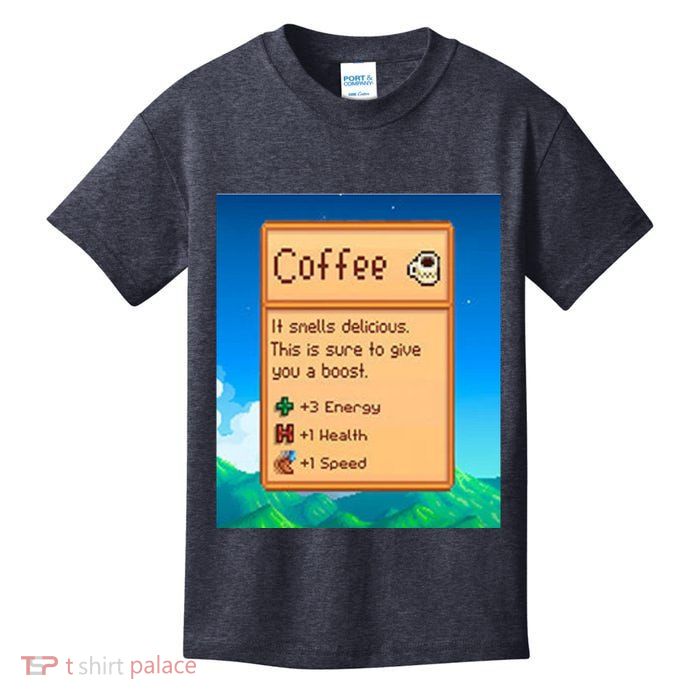 Stardew Valley Inspired Coffee Kids T-Shirt