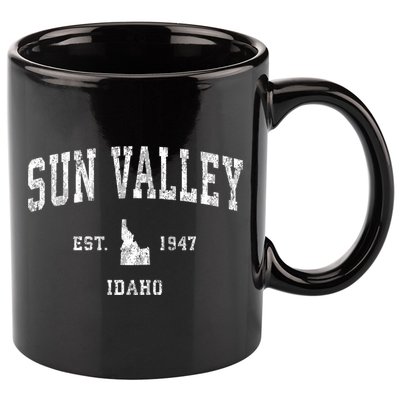 Sun Valley Idaho Id Vintage Athletic Sports 11oz C Handle Ceramic Mug