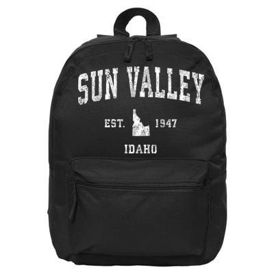 Sun Valley Idaho Id Vintage Athletic Sports 16 in Basic Backpack