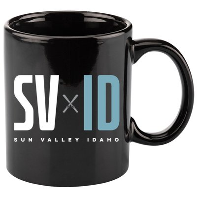 Sun Valley Idaho Graphic Ski Gift 11oz C Handle Ceramic Mug