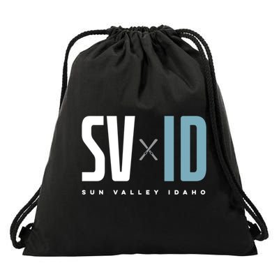 Sun Valley Idaho Graphic Ski Gift Drawstring Bag