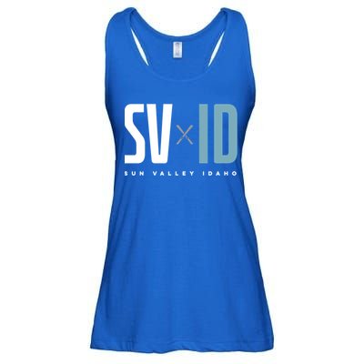 Sun Valley Idaho Graphic Ski Gift Ladies Essential Flowy Tank