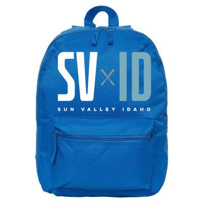 Sun Valley Idaho Graphic Ski Gift 16 in Basic Backpack