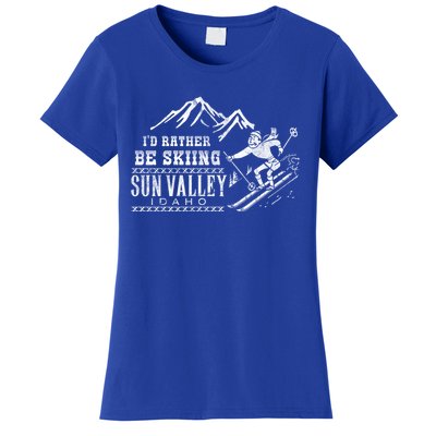 Sun Valley Id Rather Be Skiing Great Gift Retro Vintage Women's T-Shirt