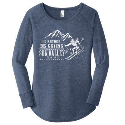 Sun Valley Id Rather Be Skiing Great Gift Retro Vintage Women's Perfect Tri Tunic Long Sleeve Shirt