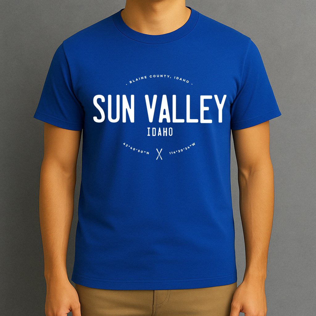 Sun Valley Idaho Graphic Distressed Vintage Ski Gift T-Shirt
