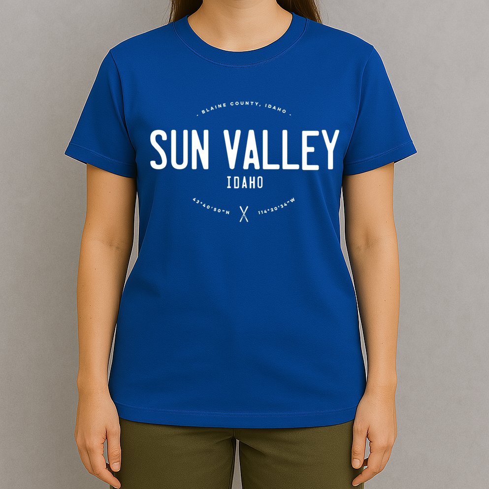 Sun Valley Idaho Graphic Distressed Vintage Ski Gift T-Shirt