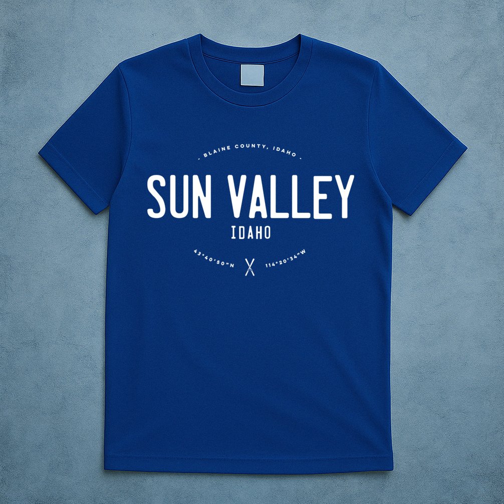 Sun Valley Idaho Graphic Distressed Vintage Ski Gift T-Shirt