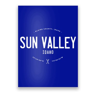 Sun Valley Idaho Graphic Distressed Vintage Ski Gift Poster