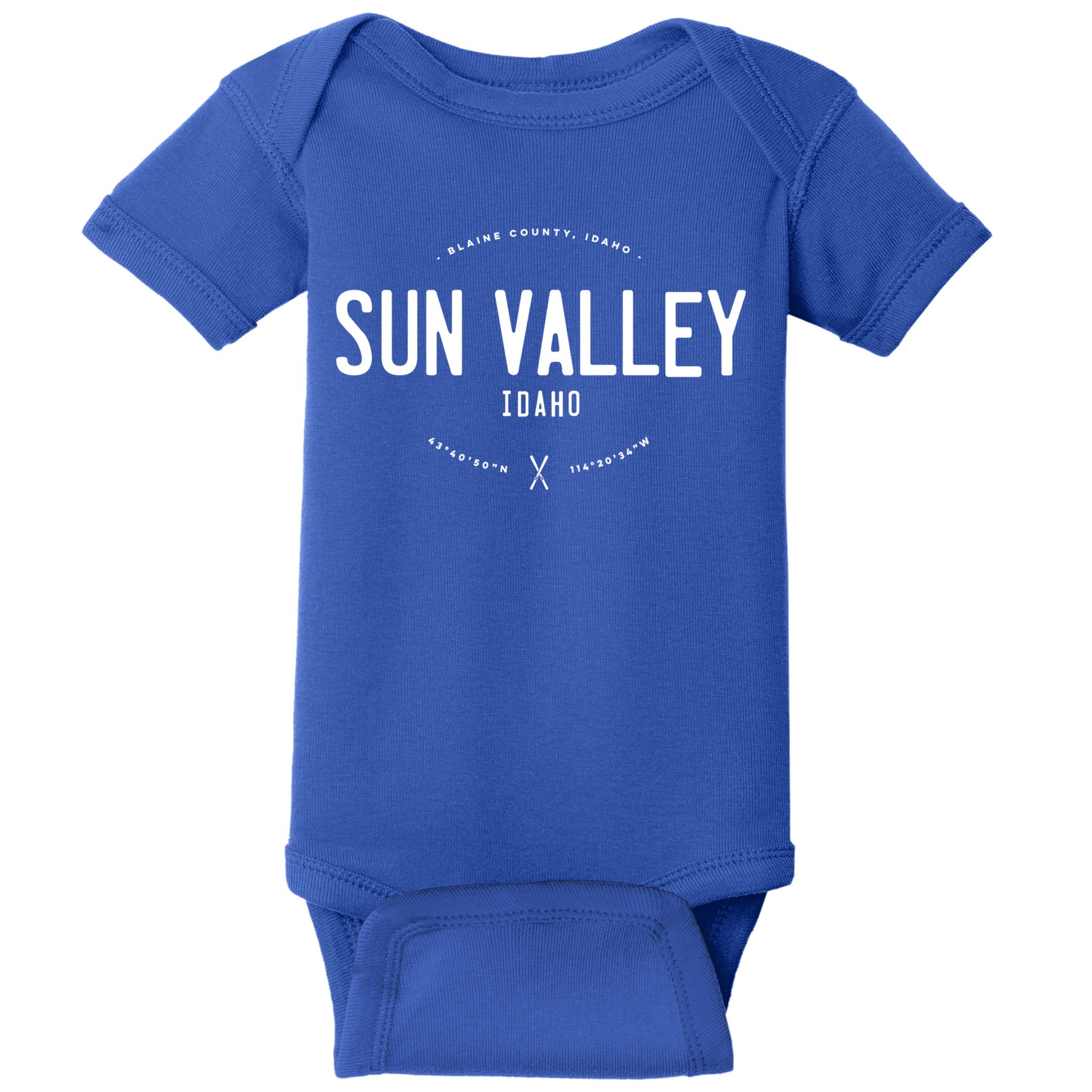 Sun Valley Idaho Graphic Distressed Vintage Ski Gift Baby Bodysuit