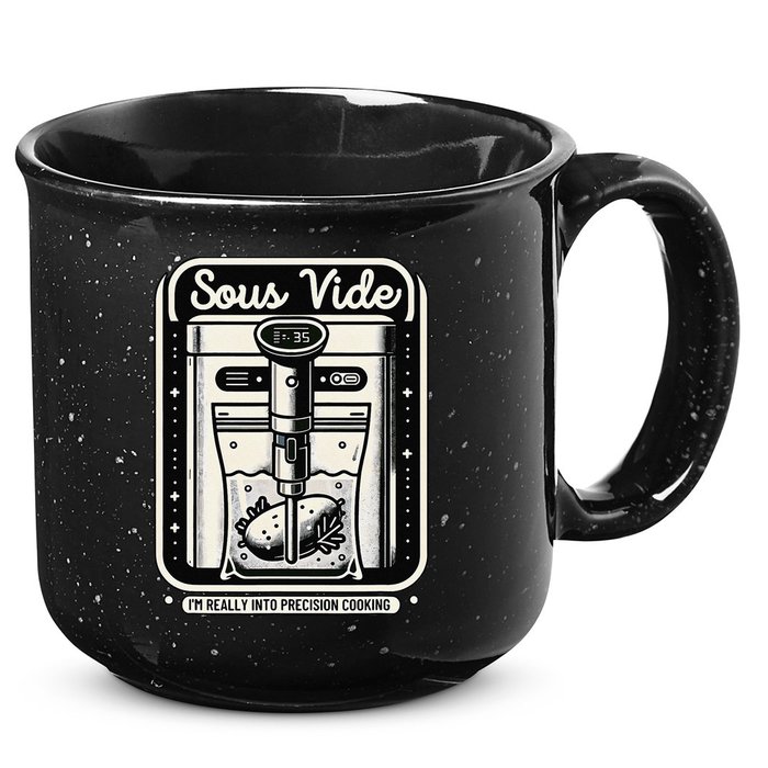 Sous Vide IM Really Into Precision Cooking Molecular Gastro 15oz Campfire Ceramic Mug