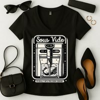 Sous Vide IM Really Into Precision Cooking Molecular Gastro Women's V-Neck T-Shirt