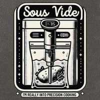 Sous Vide IM Really Into Precision Cooking Molecular Gastro Cotton Canvas Backpack