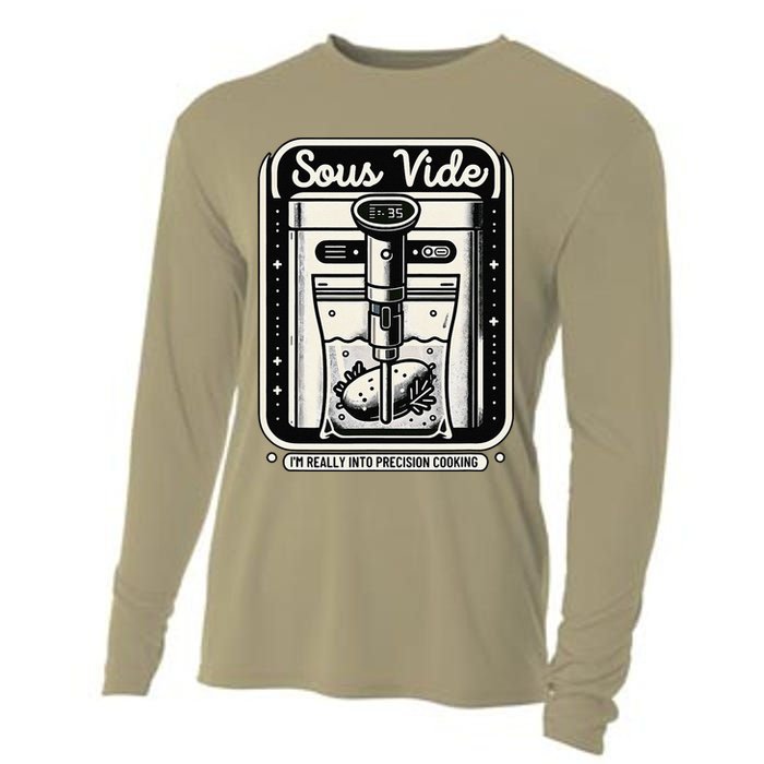 Sous Vide IM Really Into Precision Cooking Molecular Gastro Cooling Performance Long Sleeve Crew