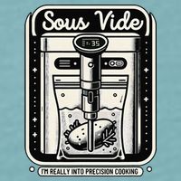 Sous Vide IM Really Into Precision Cooking Molecular Gastro Sueded Cloud Jersey T-Shirt