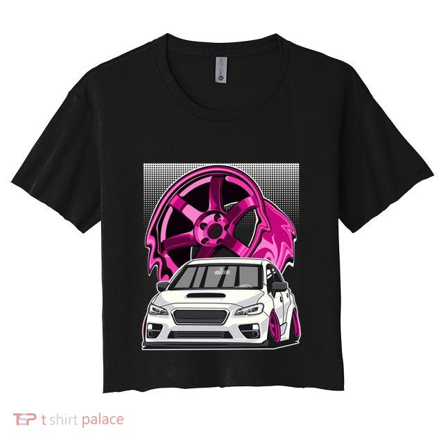 Subie Va Jdm Stance Car Wheel Boxer Motor Racing Graphic Cute Gift Crop Top