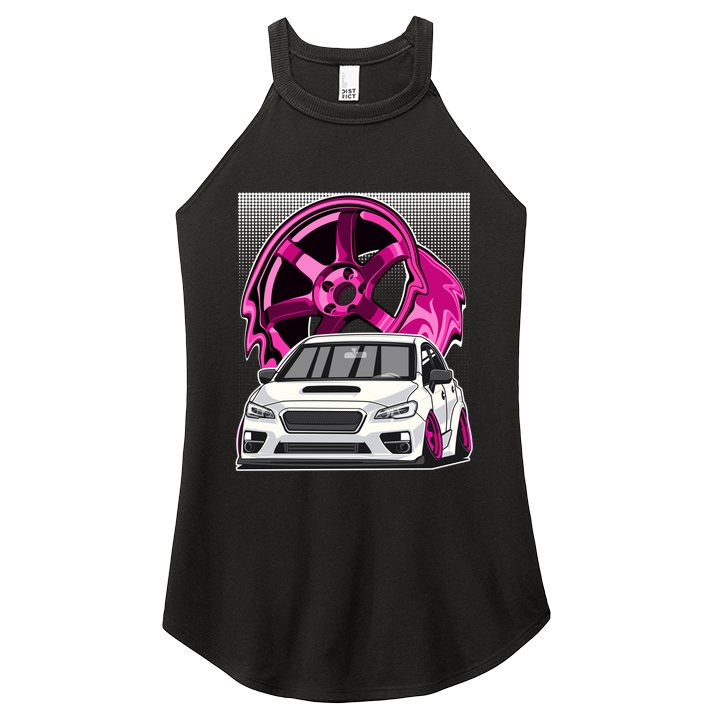 Subie Va Jdm Stance Car Wheel Boxer Motor Racing Graphic Cute Gift Women's Perfect Tri Rocker Tank