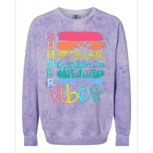 Summer Vibes Lake Days Hello Summer Colorblast Crewneck Sweatshirt