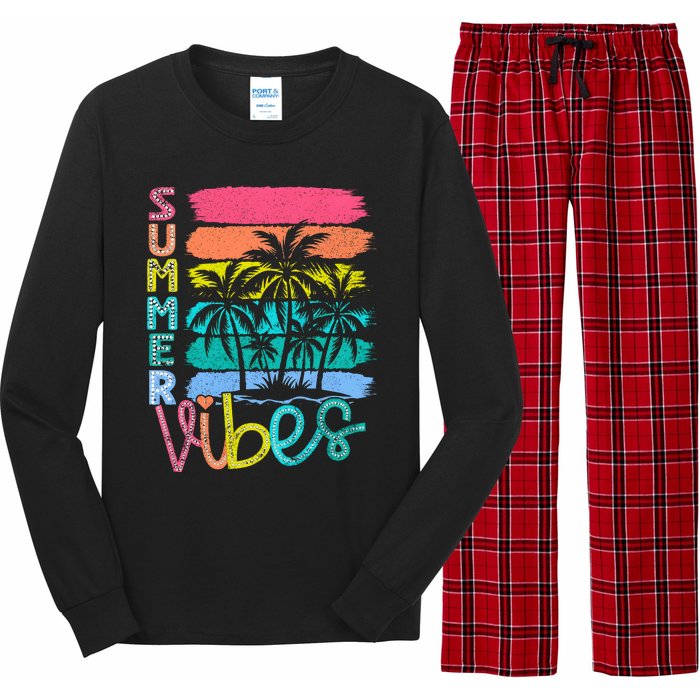 Summer Vibes Lake Days Hello Summer Long Sleeve Pajama Set