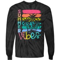 Summer Vibes Lake Days Hello Summer Tie-Dye Long Sleeve Shirt