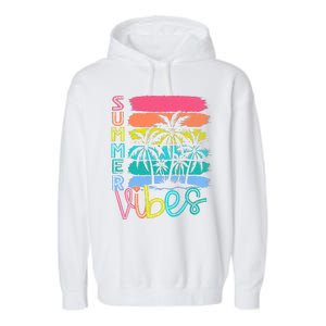 Summer Vibes Lake Days Hello Summer Garment-Dyed Fleece Hoodie