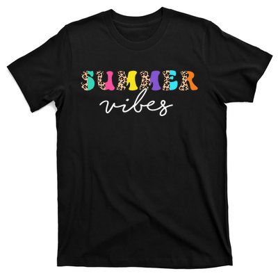 Summer Vibes Leopard Hello Summer Vacation Family T-Shirt