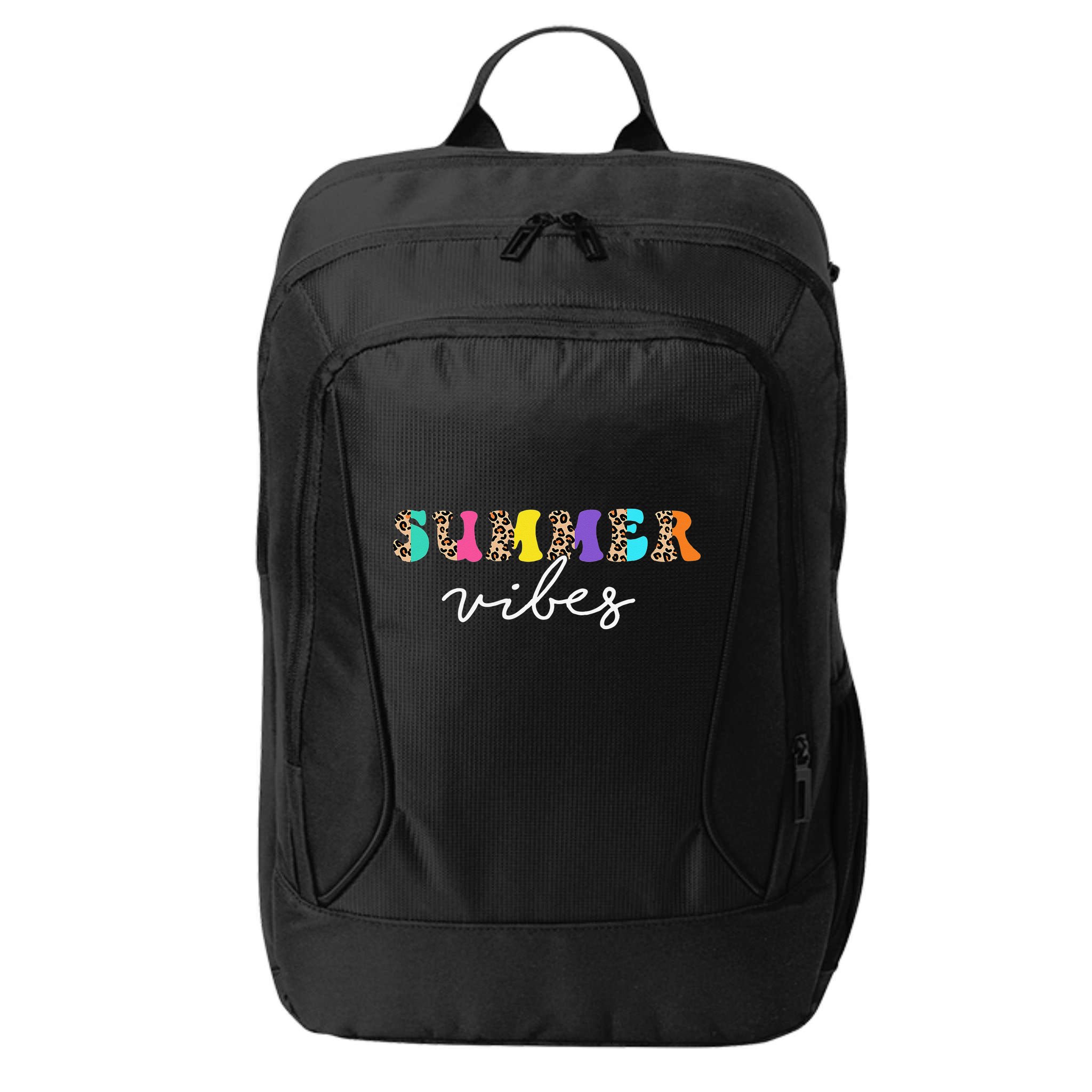 Summer Vibes Leopard Hello Summer Vacation Family City Backpack