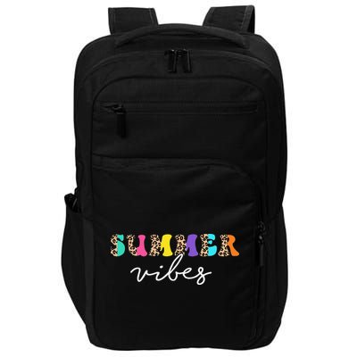 Summer Vibes Leopard Hello Summer Vacation Family Impact Tech Backpack