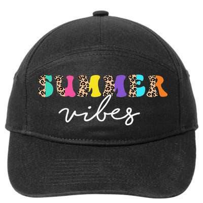 Summer Vibes Leopard Hello Summer Vacation Family 7-Panel Snapback Hat