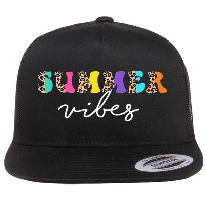 Summer Vibes Leopard Hello Summer Vacation Family Flatbill Hat