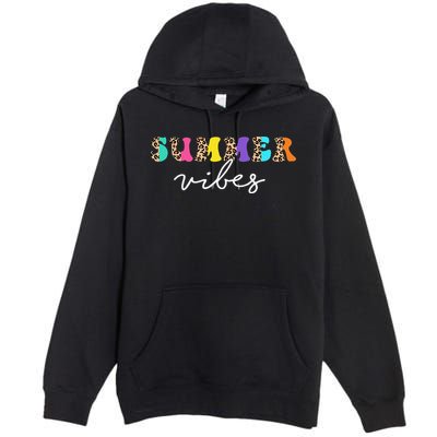 Summer Vibes Leopard Hello Summer Vacation Family Premium Pullover Hoodie