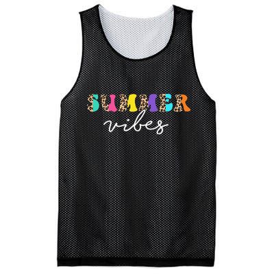 Summer Vibes Leopard Hello Summer Vacation Family Mesh Reversible Basketball Jersey Tank