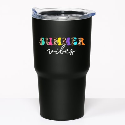 Summer Vibes Leopard Hello Summer Vacation Family Tumbler