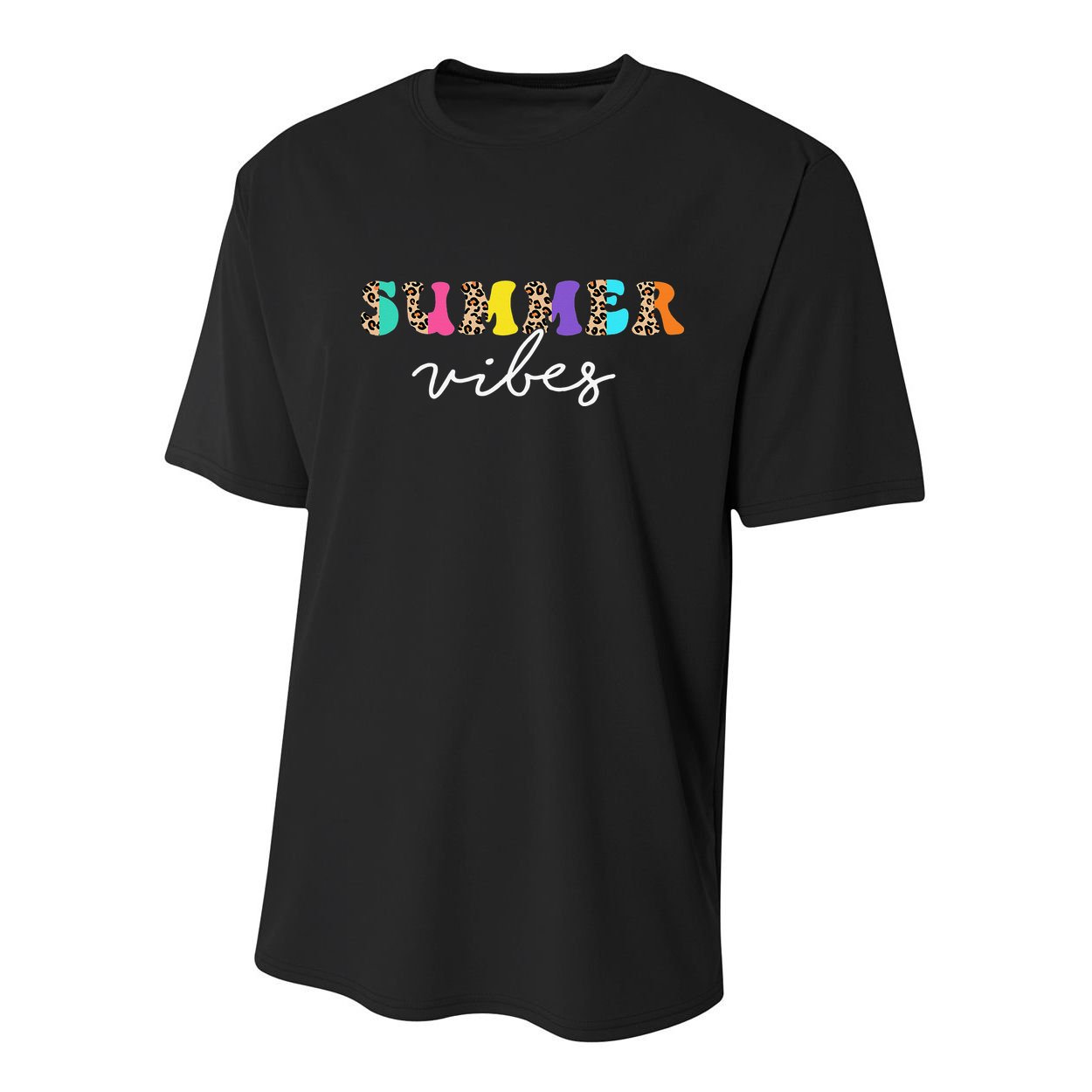 Summer Vibes Leopard Hello Summer Vacation Family Youth Performance Sprint T-Shirt