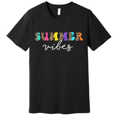 Summer Vibes Leopard Hello Summer Vacation Family Premium T-Shirt