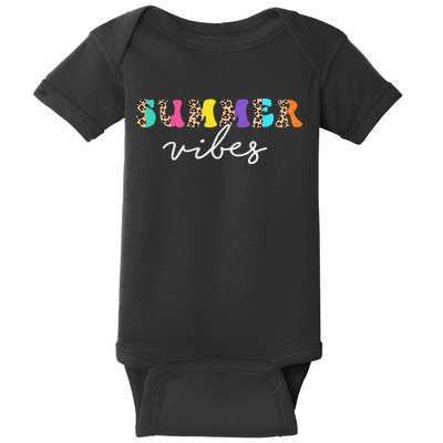 Summer Vibes Leopard Hello Summer Vacation Family Baby Bodysuit