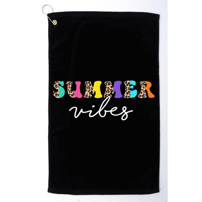 Summer Vibes Leopard Hello Summer Vacation Family Golf Towel