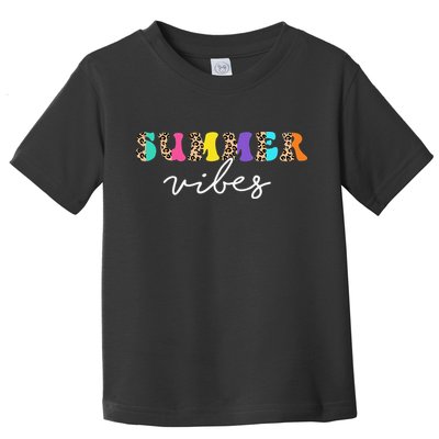 Summer Vibes Leopard Hello Summer Vacation Family Toddler T-Shirt