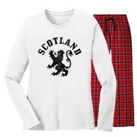 Scotland Vintage Lion Scottish Pride Gift UK Women's Long Sleeve Flannel Pajama Set 