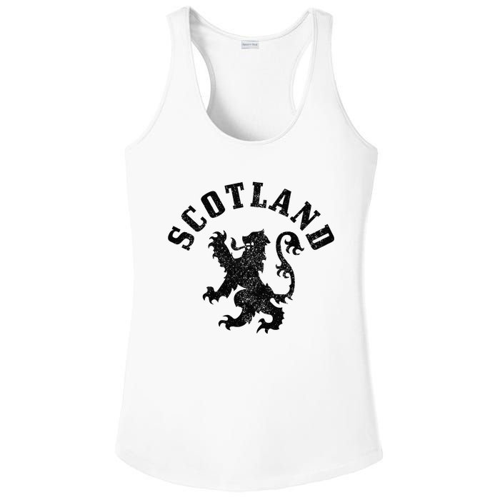 Scotland Vintage Lion Scottish Pride Gift UK Ladies PosiCharge Competitor Racerback Tank